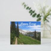 シーニックハイキングスノーウィーレンジマウンテンサミットワイオミング ポストカード (スタンド正面)