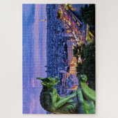 シーニックパリ&セーヌアットナイトガルゴイルルームズ ジグソーパズル (縦)