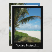 シーニックビーチ、サイドパームブランチ 招待状 (正面/裏面)