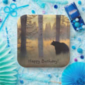 シーニックブラックベアー誕生日 ペーパープレート (パーティー)