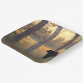 シーニックブラックベアー誕生日 ペーパープレート (傾斜あり)