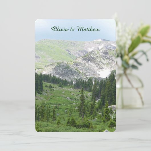 シーニックマウンテンウィルダネス結婚式招待状 招待状 (スタンド正面)