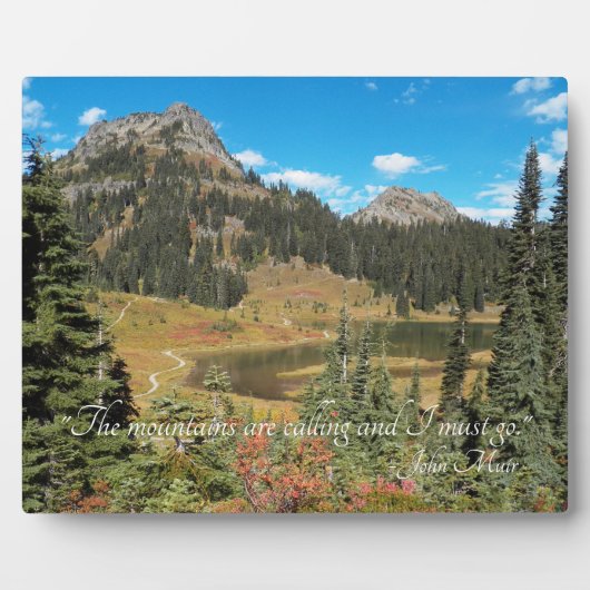 シーニックマウンテンレイクランドスケープジョンミュア引用文 フォトプラーク (正面)