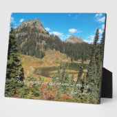 シーニックマウンテンレイクランドスケープジョンミュア引用文 フォトプラーク (側面)