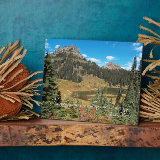 シーニックマウンテンレイクランドスケープジョンミュア引用文 フォトプラーク (側面)