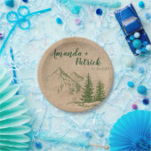 シーニックマウンテン結婚レンジの紙プレート ペーパープレート (パーティー)