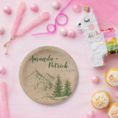 シーニックマウンテン結婚レンジの紙プレート ペーパープレート (パーティー)