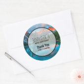シーニックマウンテン&レイクフォト誕生日 ラウンドシール (封筒)