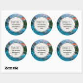 シーニックマウンテン&レイクフォト誕生日 ラウンドシール (シート)