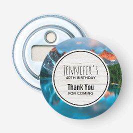 シーニックマウンテン&レイクフォト誕生日 栓抜き