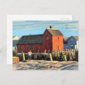 シーニックモチーフ#1ロックポート魚釣りシャック ポストカード (正面/裏面)