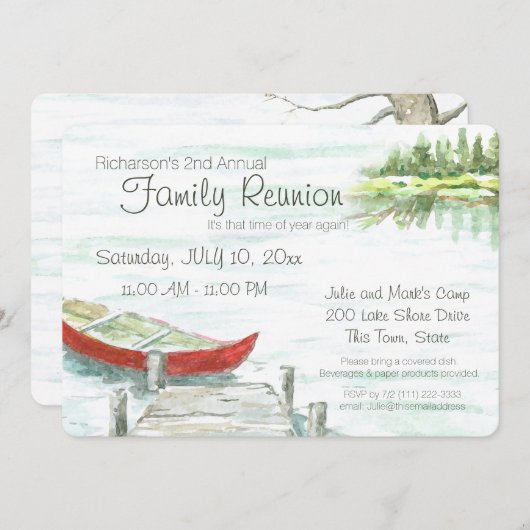 シーニックレイクアンドカヌファミリー懇親会 招待状 (正面/裏面)