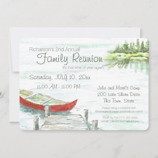 シーニックレイクアンドカヌファミリー懇親会 招待状 (正面)