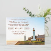 シーニック航海のライトハウス結婚式招待状 招待状 (スタンド正面)