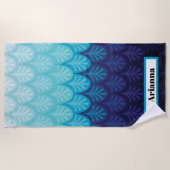 シーハウブルーネームビーチタオル ビーチタオル (正面)