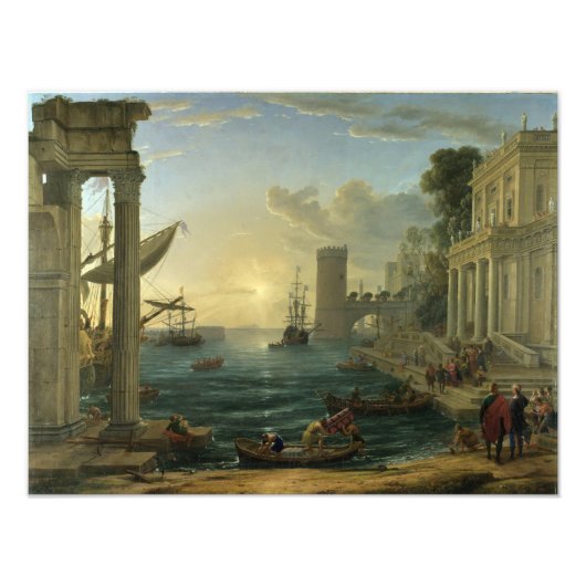 シーバの女王のエンバケーション – Claude Lorrain フォトプリント (正面)