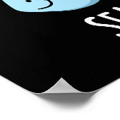 シーバスキおもしろいターギターフィッシュプンダークBG ポスター (角)