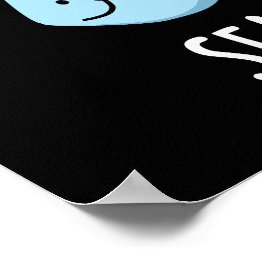 シーバスキおもしろいターギターフィッシュプンダークBG ポスター (角)