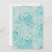 シーバプテスマの下のシアン&ラベンダー 招待状 (裏面)