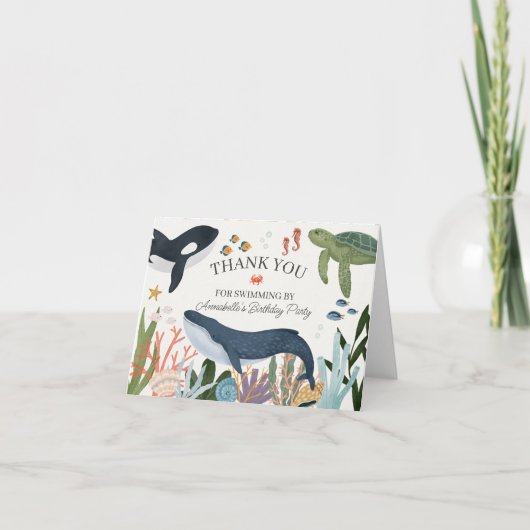 シーバースデーパーティーのサンキューカード サンキューカード (正面)