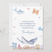 シーバースデーパーティーのサンキューカード 招待状 (正面)