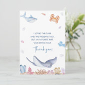 シーバースデーパーティーのサンキューカード 招待状 (スタンド正面)