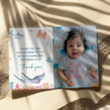 シーバースデーパーティーのサンキューカード