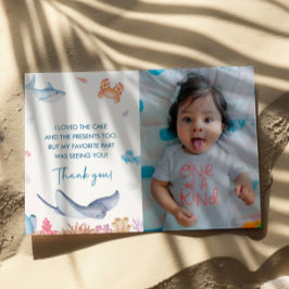 シーバースデーパーティーのサンキューカード 招待状