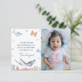 シーバースデーパーティーのサンキューカード 招待状 (スタンド正面)