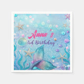 シーバースデーパーティーの下で スタンダードカクテルナプキン (正面)