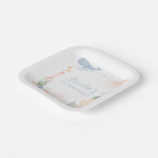 シーバースデーパーティーの下で ペーパープレート (傾斜あり)