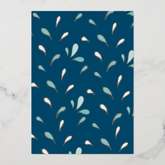 シーバースデーパーティーの下で 箔招待状 (裏面)