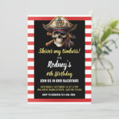 シーバーマイティンバーズパイレーツテーマ誕生日招待状 招待状 (スタンド正面)