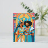 シーバ王妃とソロモン王妃 ポストカード (スタンド正面)