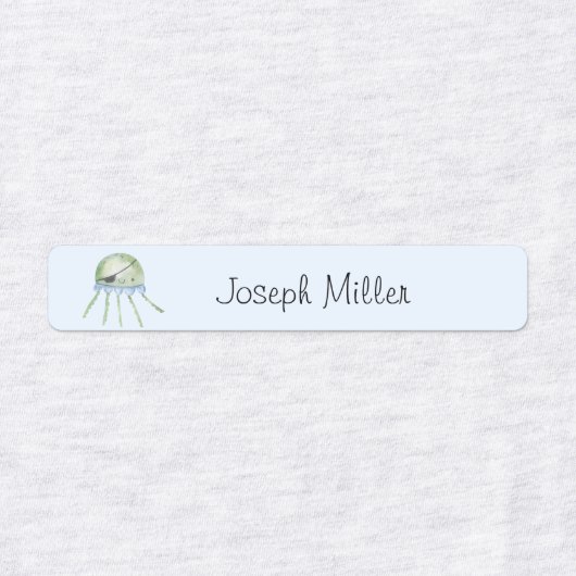 シーパイレーツ気に子供部屋デイネーム衣類 ラベル (デザイン1)