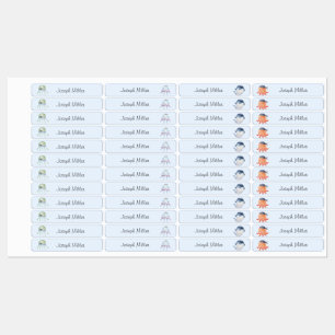 シーパイレーツ気に子供部屋デイネーム衣類 ラベル