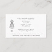 シーパステーラーヴィンテージドレス型枠 名刺 (裏面)