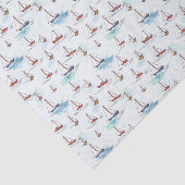 シーパターン上の穏やかなブルーレッドセーリングボート 薄葉紙 (詳細)