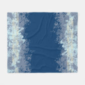 シーパターン（の模様が）あるビーチトーンパタン投げ フリースブランケット (正面(横))