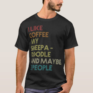 シーパドドール犬のオーナーコーヒーオーバー引用文ヴィンテージ Tシャツ
