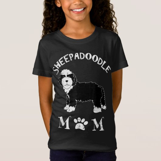 シーパドードルママ子犬かわいいペット動物の犬の恋人G Tシャツ (正面)