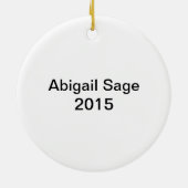 シーパーソナライズされたアイルシティニュージャージービーチSIC NJ セラミックオーナメント (裏面)