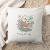 シーパーソナライズされたオッターラブピロー クッション (ブランケット)