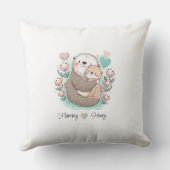 シーパーソナライズされたオッターラブピロー クッション (裏面)