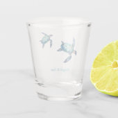 シーパーソナライズされたタートルビーチ結婚式 ショットグラス (裏面)