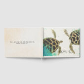 ©シーパーソナライズされたタートルラブ結婚ズゲストブック ゲストブック (全面)