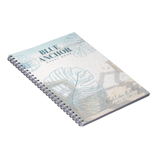 シーパーソナライズされたビーチフロントキャビンハットゲストブック ノートブック (右側)