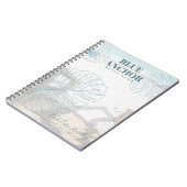 シーパーソナライズされたビーチフロントキャビンハットゲストブック ノートブック (左側)