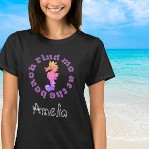 シーパーソナライズされたホースビーチ Tシャツ