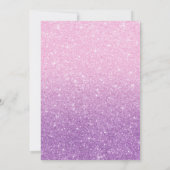 シーパープルかわいい赤ちゃんシャワーの下 招待状 (裏面)